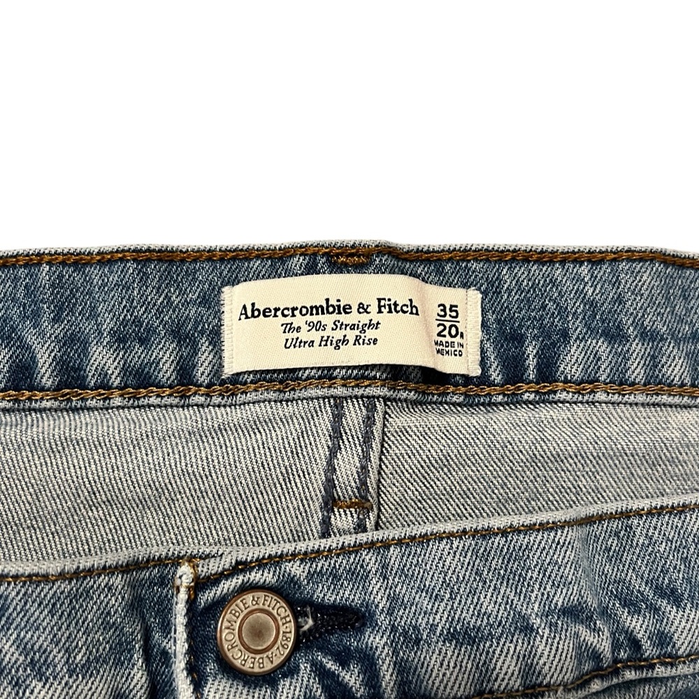 Abercrombie & Fitch‎ Women’s ‘90s Straight Ultra High Rise Jeans Size 20R 35 - Picture 3 of 4